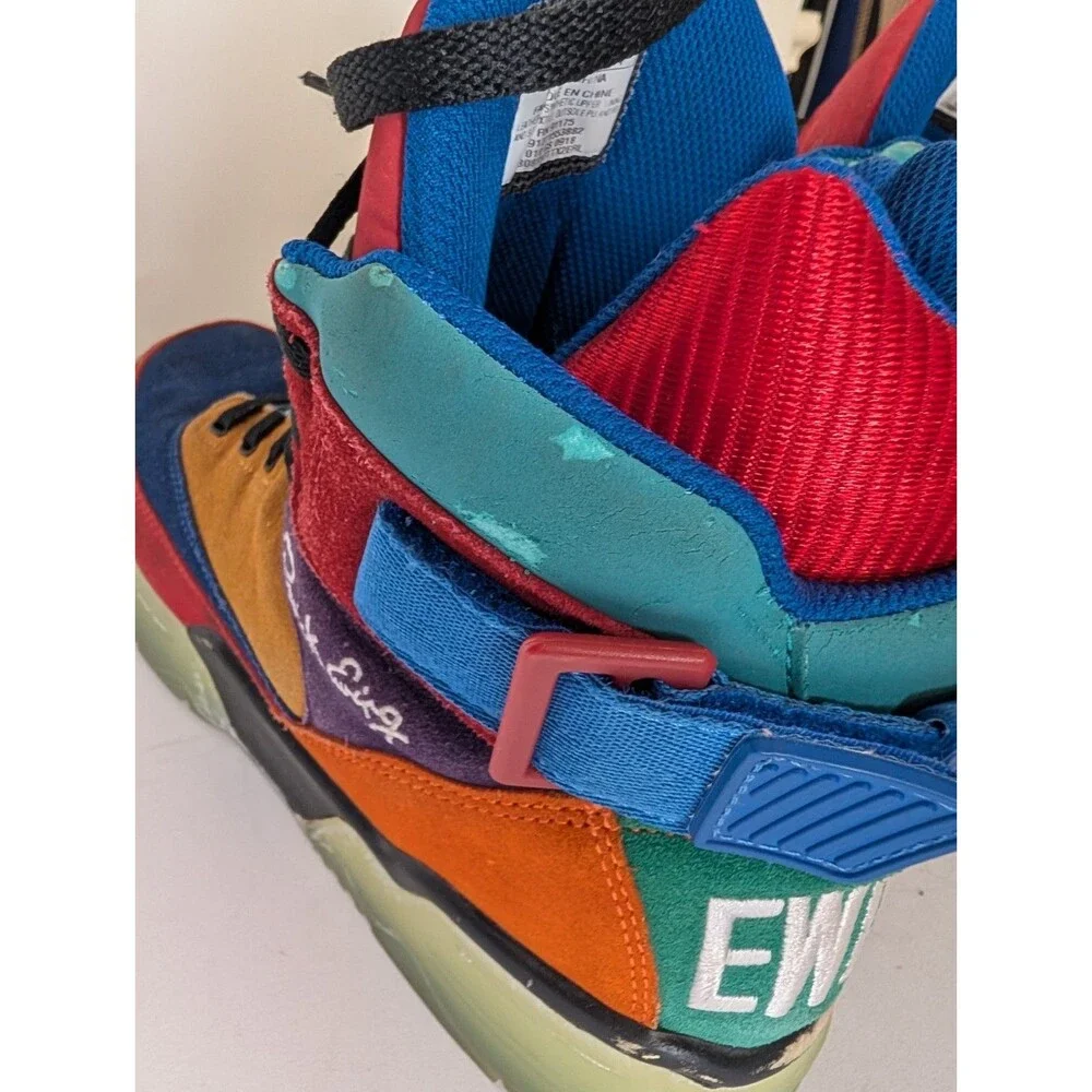 Patrick Ewing Athletics Remix Shoes 33 Hi Red Blue Gold Size 12 Limited Edition